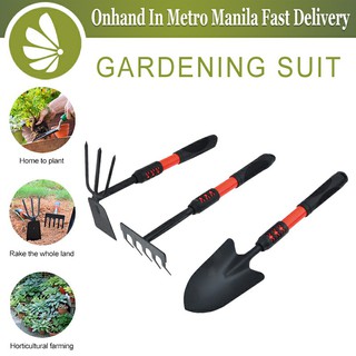 3PCS Household Gardening Tools Stainless Steel Branch Shears Flower Potted Planting Small Shovel