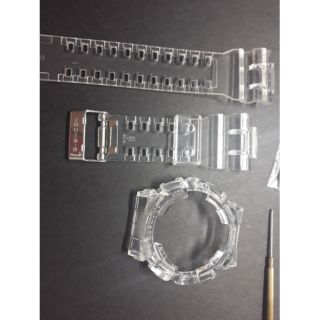Transparent straps and bezel for gshock ga100 ga110 gd100 gd110 ga120