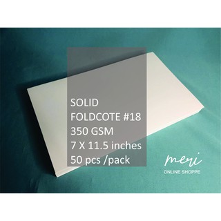 Foldcote #18 (350 gsm) size 7 x 11.5 inches 50 pcs