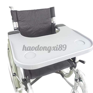 HDX Wheelchair Tray Table 2 Cups Holder Accessories Portable Lap Eating Reading Desk