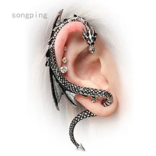 Gothic Punk Rock Vintage Dragon Ear Cuff Earrings For Women Men Earcuff Night Club Dragon Earrings