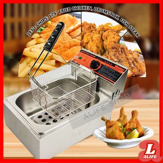 Fryer 2300W 6 liters stainless steel electric fryer table temperature adjustable basket fryer
