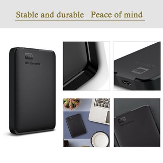 1TB HDD WD Elements Portable Hard Drive Disk USB3.0 Fast with Data Cable HDD (8)