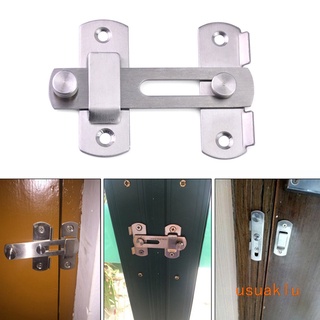 Usuaklu Door Hasp Latch Lock Stainless Steel Safety Packlock Clasp Brushed Finish Latch Lock Sliding Door
