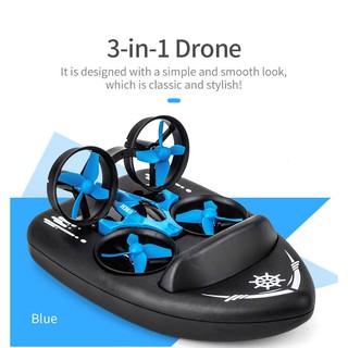 ⚡Fast Delivery⚡1/20 RC Car 2.4G Terzetto 3 In 1 RC Car Boat Flying Drone Land Driving Vehicle Mini Drone Headless Mode Smart Racing Drone (2)
