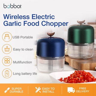 Bobbot Mini Wireless Electric Garlic Masher Mini Crusher Chopper Vegetable Chili Meat Garlic Chopper