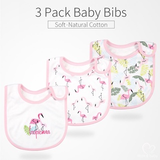 Cotton waterproof baby bib bib baby cotton bib button saliva towel 3 set baby accessories