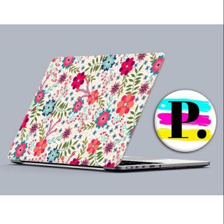 Floral Pink Laptop Skin Laptop Sticker Back Cover