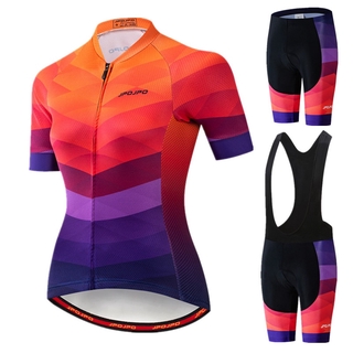 Women Pro Team Cycling Clothing Women JPOJPO Summer Mountain Bike Clothing Road Sport Bicycle Clothes Short Sleeve Cycling Jersey Set
