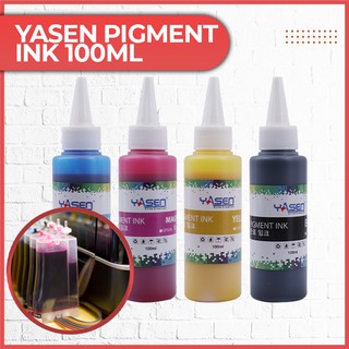 YASEN Pigment Ink 100ml Waterproof Ink Bundle of CMYK (Cyan/Magenta/Yellow/Black)