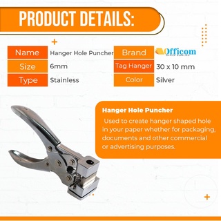 Ready Stock/∋✿Hanger Hole Puncher 6mm - Officom T Slot Puncher Cutter Tag Hole Puncher (2)