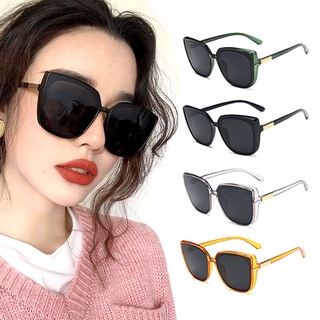 Ins Korean Oversized vintage cat eye sunglasses men women sunglass uv400 glasses