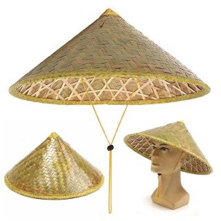 Oriental Chinese Coolie Vietnamese Bamboo Straw Hat Sun M8M1