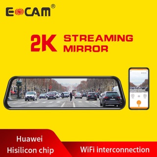 ECAM A13+ WIFI 2K Car Dvr Camera 10 Inch Streaming RearView Mirror Dash Cam FHD 1080P Video Recorder