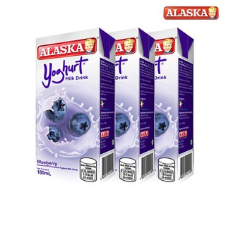 Yogurt & Cultured Milk❍❄Alaska Yoghurt Blueberry Milk Drink 180ml | Set of 6