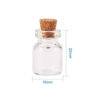 Beebeecraft 10~20 1.5ml~13ml Pcs Mini Tiny Message Clear Glass Jar Wishing Bottles Vials with Cork Bead Containers (3)