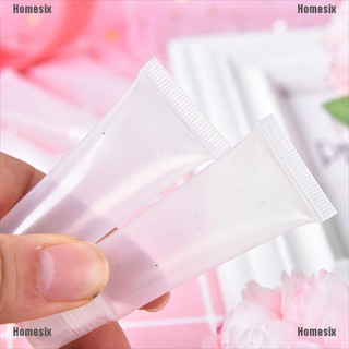 [YHOMX] 10pcs 5ml refillable empty cosmetic tube lip gloss balm clear cosmetic container TYU