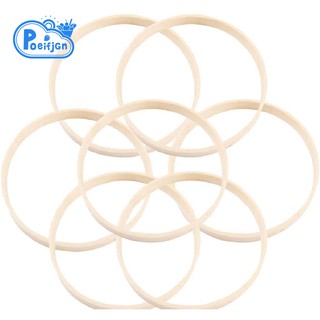 ♪10Pcs Wooden Bamboo Dreamcatcher Round Hoops Macrame Rings