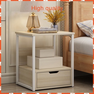 Nordic Wooden Elegant Bedside Table Nightstand Coffee Side Table with Drawer