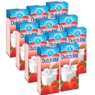 ✢◐✓Dutch Mill Yoghurt Drink Strawberry Juice 180ml x 12