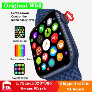 W56 smart watch 1.75 inch IPS ECG Bluetooth call IP68 certification IP68 water male female suitable for IWO 12 13 PK W26 W46 SmartWatches
