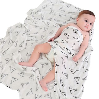 Cotton Baby Swaddle Blanket Play Mat Stroller Player