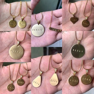 Minimalist Initials/Name or Number Engraved Necklace ✨ (7)
