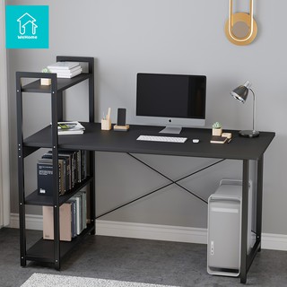 WeHome Computer Table Desk with Shelf, 90*40cm Study Laptop Table for Home Office