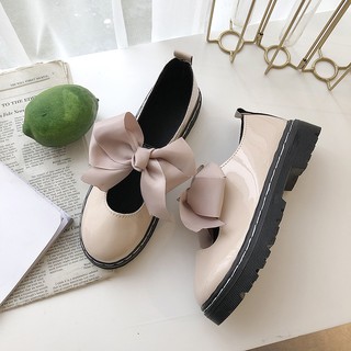 Japan shoes Japanese school uniform wind shoes cos female round head lolita hollow out small bowk