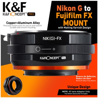 Knf Concept Lens Mount Adapter For Nikon G to Fujifilm FX Mount with Matting Varnish Design