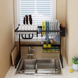 IY 85cm-65cm dish rack space saver Dish Rack Sink Draining Shelf Kitchen Shelves
