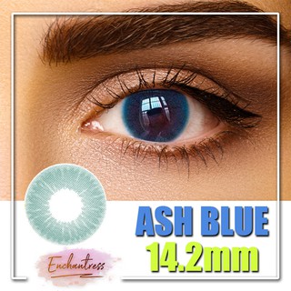[Enchantress] NEW 2pcs Ash Blue Colored Contact lens Yearly use 0.00【w/Freebies W/O Solution】 CM105