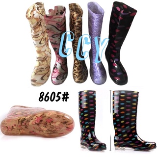 High tube rain boots rubber shoes overshoes water boots women adult fashion non-slip