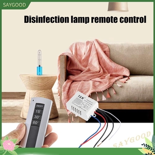Wireless ON/OFF Remote Control Timer Switch + Receiver for UVC Sterilizer Lamp