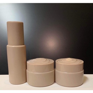 60ml toner bottle bamboo and 2pcs cream jar (10g, 15g, 25g, 30g,50g)