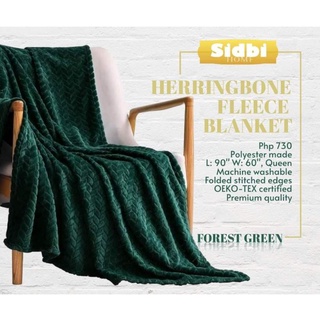 LOWEST PRICE: Fleece Blanket - Textured Herringbone Premium Microplush, Size-Double and Queen