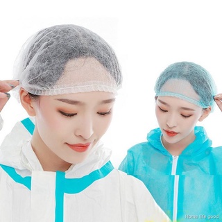 ♨☾100 Pieces Surgical Cap Non Woven Disposable Hairnet Head Covers Net Bouffant Cap (2)