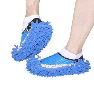 mop卍☫topfire Chenille Absorbent Wipe Slippers Lazy Mop The Floor Shoes home decor