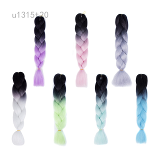 u1315t20 Jumbo Braids Long Ombre Jumbo Synthetic Braiding Hair Crochet Blonde Pink Blue Grey Hair Extensions