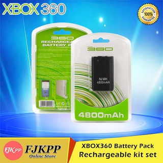 For Xbox 360 Controller DC Battery Pack 4800mAh Rechargeable Power Kit Set with USB Charger Cable