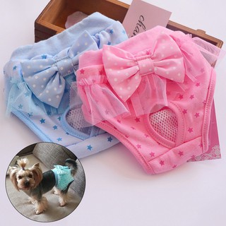 【Ready Stock】◑◐✣Pet Dog Diaper Sanitary Physiological Pants Washable Female Dog Shorts Panties Menst