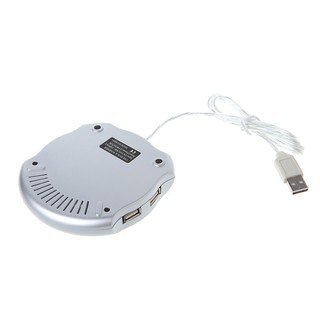 USB Tea Coffee Cup Mug Warmer Heater Pad with 4 Port USB Hub PC Laptop (4)