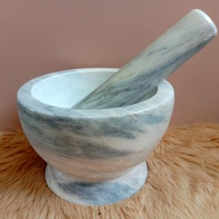 Mortar and Pestle Marble 100% pure Marble