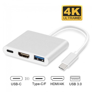 Type C USB 3.1 to USB-C 4K HDMI USB 3.0 Adapter Converter Cable 3 in 1 Hub For Macbook Pro