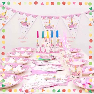Lilian Party Needs unicorn flower themed Party decorations
