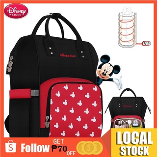 Disney Diaper Bag Backpack USB Bottle Insulation Bags Baby Mummy bag Women bag