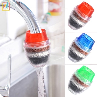 MM [COD/Ready]Kitchen Water Purifier Filter Activated Carbon Plastic Faucet Tap / Household 5 Layers Adsorption Impurities Filtration Cartridge