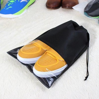 Drawstring Bags❈TX SHOP Non Woven Drawstring Shoes Storage Bags Travel Shoe Bags with Transparent Sl