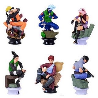 6Pcs/Set Naruto Toys Set Uzumaki Naruto Uchiha Sasuke Action Figure Anime Model PVC Statue