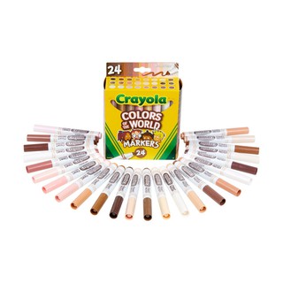 Crayola Colors of The World Markers 24 Pack, Skin Tone Markers